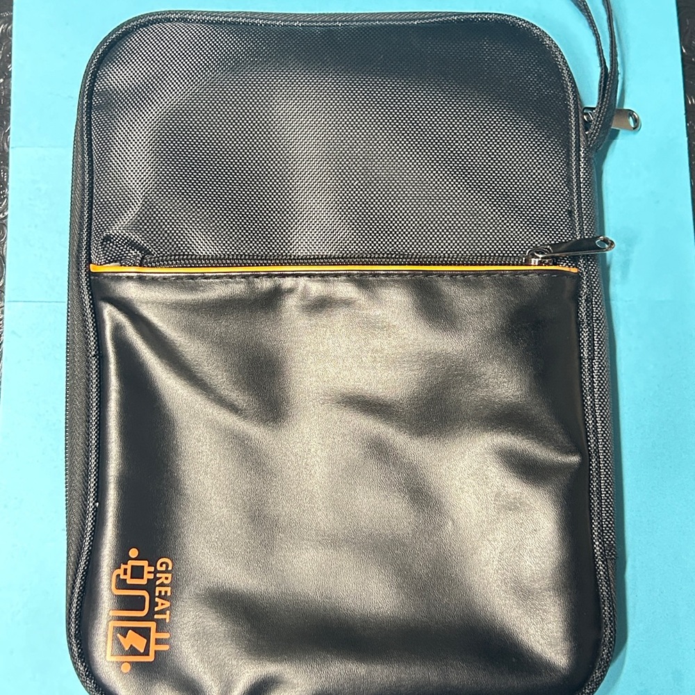 Greats Black and Orange Organizer Bag